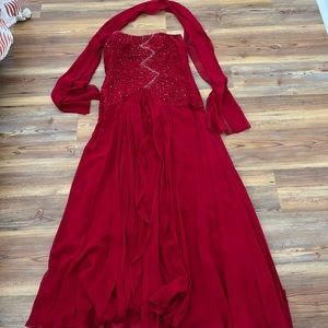 Crimson Red formal long dress size 12
